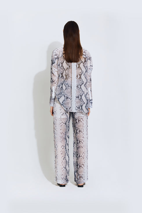 Tina Printed Organza Pants