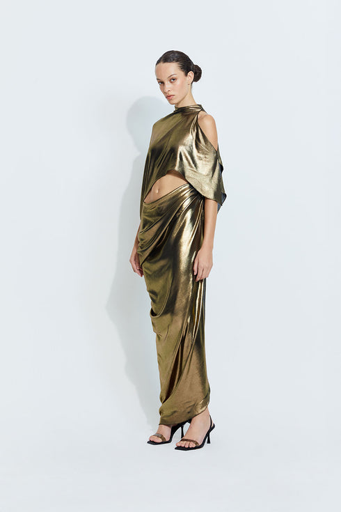 Sophia Dress in Gold