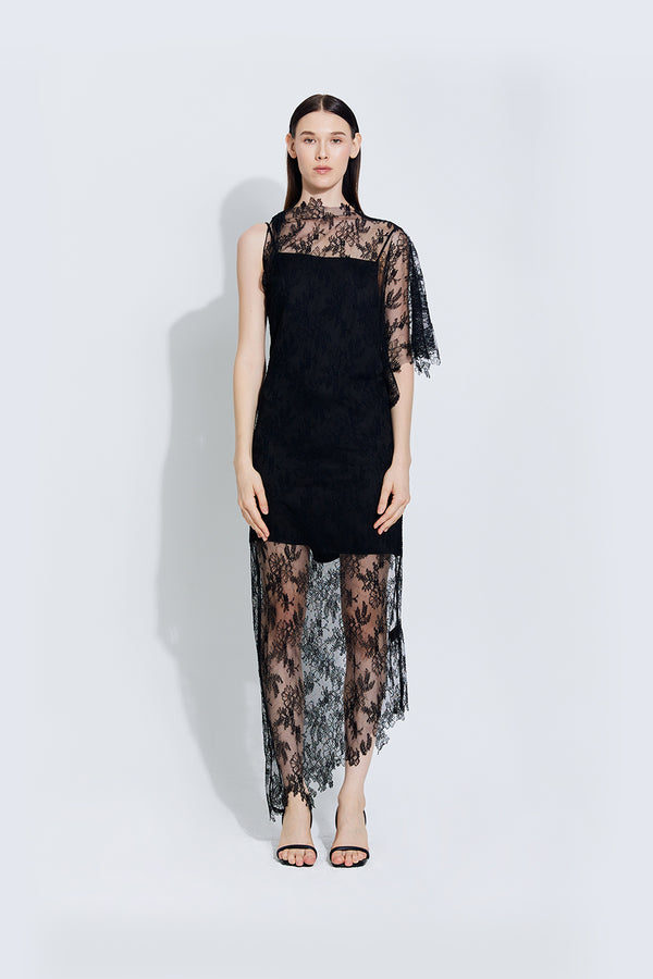 Sinara Black Lace Dress