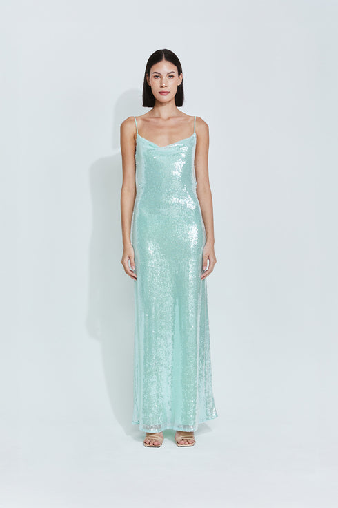 Kendall Sequin Dress in Mint