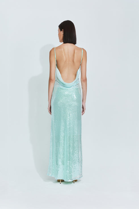 Kendall Sequin Dress in Mint