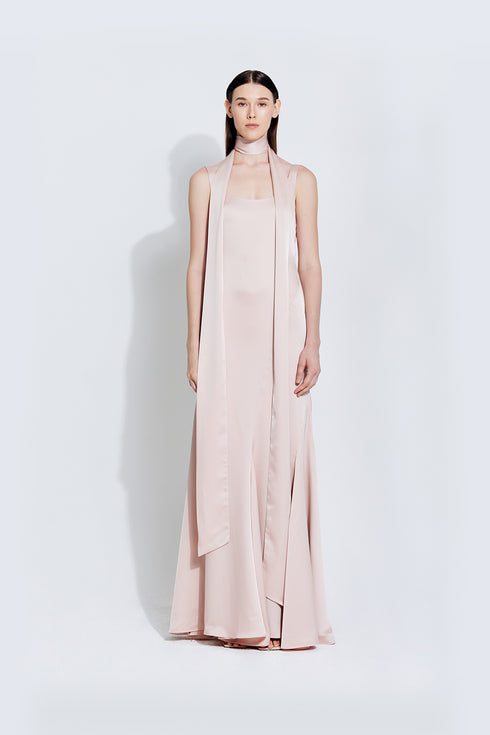 Stella Satin Dress in Pink