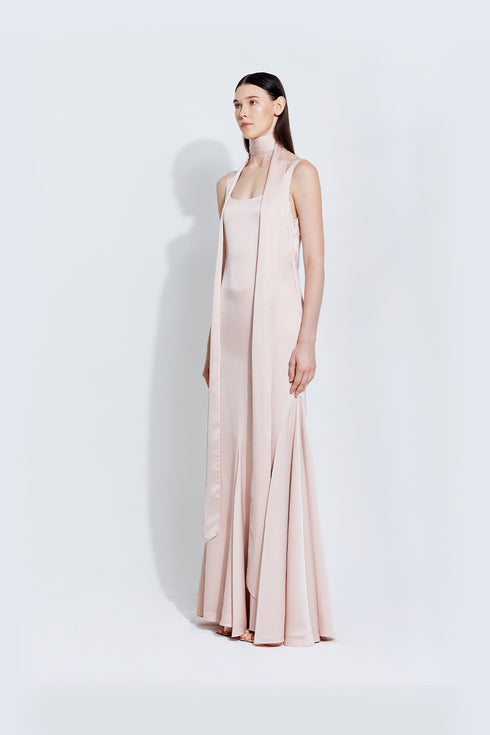 Stella Satin Dress in Pink