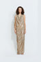 Gwen Sequin Gown in Beige