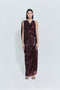 Gwen Sequin Gown in Burgundy